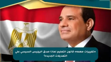 «تغييرات مهمة» قانون التعليم لماذا صدق الرئيس السيسي على التعديلات الجديدة؟